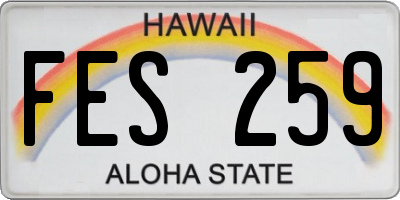 HI license plate FES259