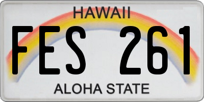 HI license plate FES261