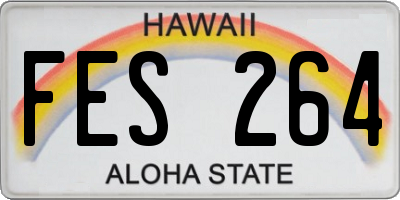 HI license plate FES264