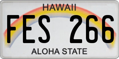 HI license plate FES266