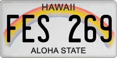 HI license plate FES269