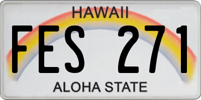 HI license plate FES271