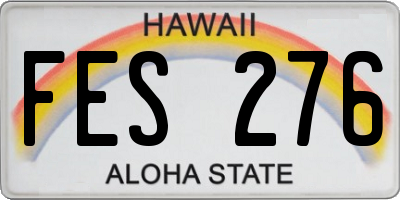 HI license plate FES276