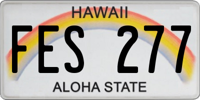 HI license plate FES277