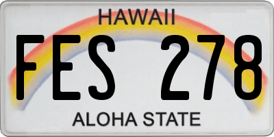 HI license plate FES278