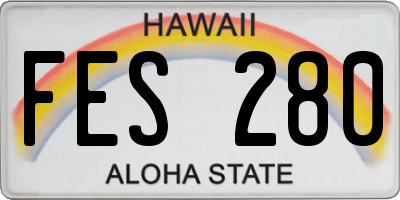 HI license plate FES280