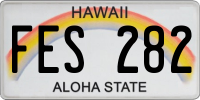 HI license plate FES282