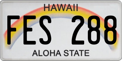 HI license plate FES288