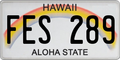 HI license plate FES289