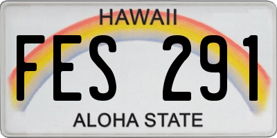 HI license plate FES291