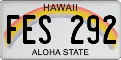 HI license plate FES292