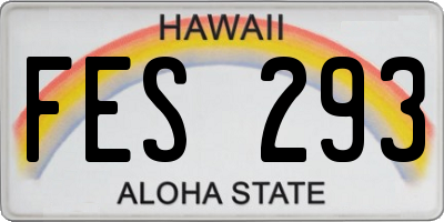 HI license plate FES293
