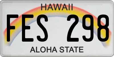 HI license plate FES298