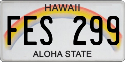 HI license plate FES299