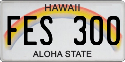HI license plate FES300