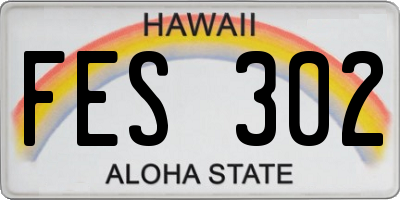 HI license plate FES302