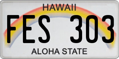 HI license plate FES303