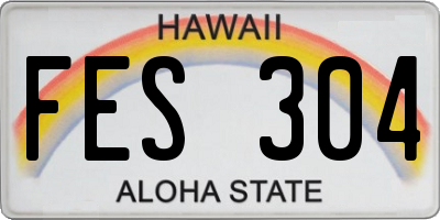 HI license plate FES304