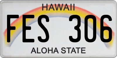 HI license plate FES306