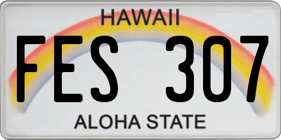 HI license plate FES307