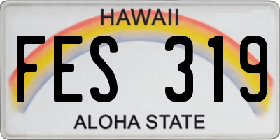 HI license plate FES319
