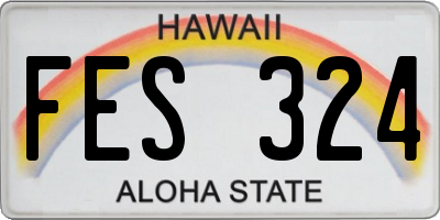 HI license plate FES324