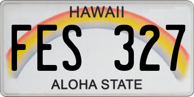 HI license plate FES327