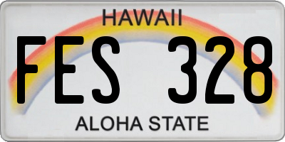 HI license plate FES328