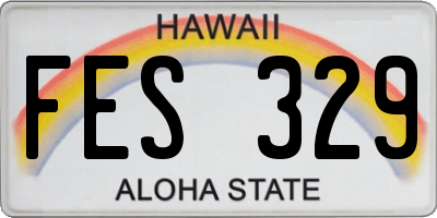 HI license plate FES329