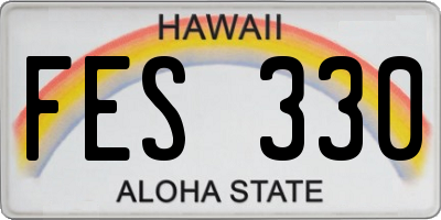 HI license plate FES330