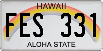 HI license plate FES331
