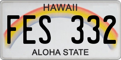HI license plate FES332