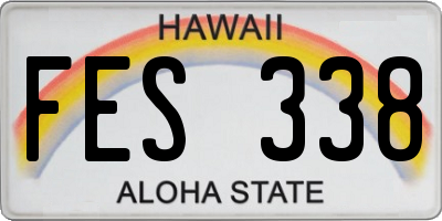 HI license plate FES338
