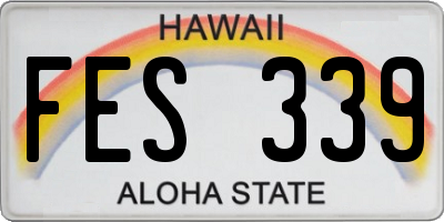 HI license plate FES339