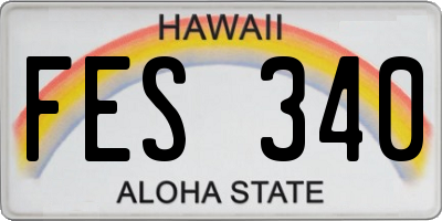 HI license plate FES340