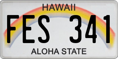 HI license plate FES341
