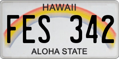 HI license plate FES342