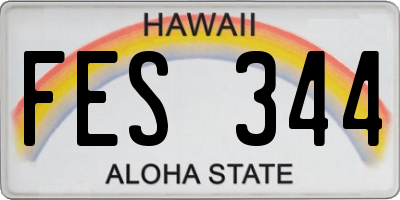 HI license plate FES344