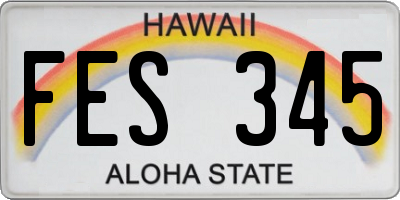 HI license plate FES345