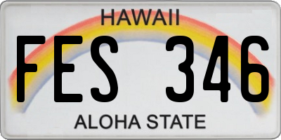 HI license plate FES346