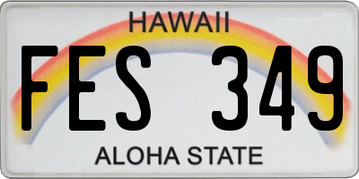 HI license plate FES349