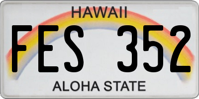 HI license plate FES352