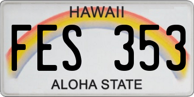 HI license plate FES353