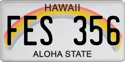 HI license plate FES356