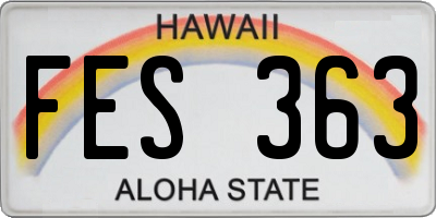 HI license plate FES363