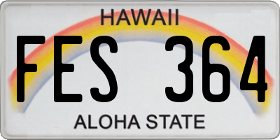 HI license plate FES364