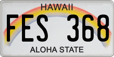 HI license plate FES368