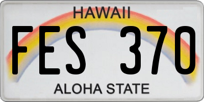 HI license plate FES370