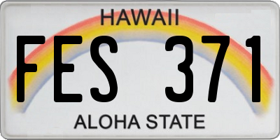 HI license plate FES371