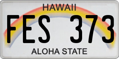 HI license plate FES373
